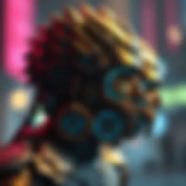 NFTs in the World of Digital Art Visual illustration of non-fungible tokens in the digital art space