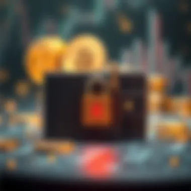 A secure lock symbolizing wallet security features.