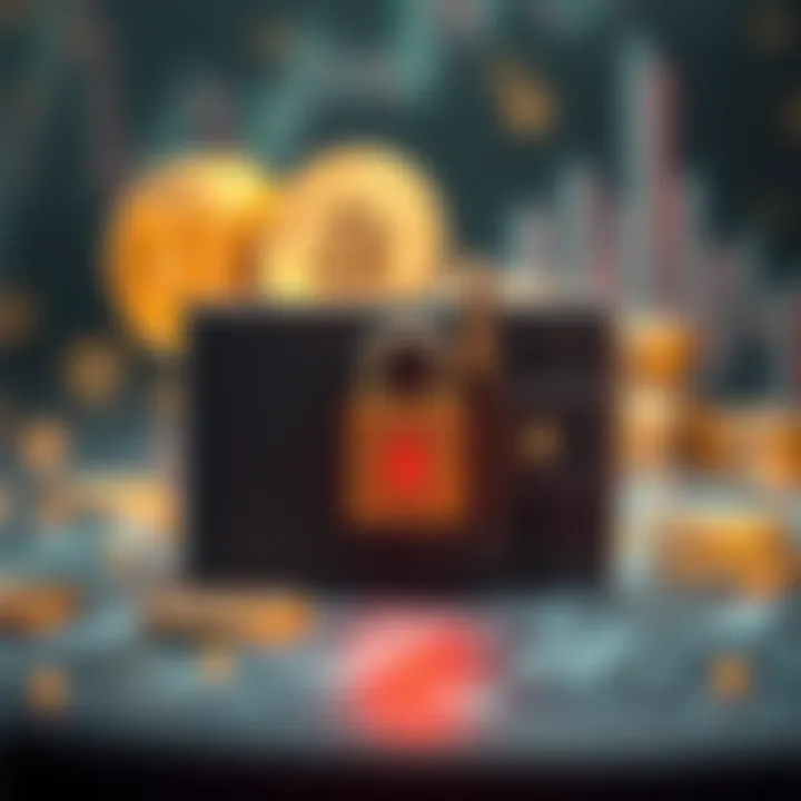 A secure lock symbolizing wallet security features.