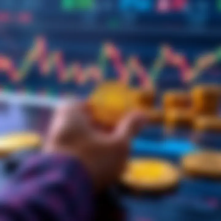 Graphical illustration of trading strategies in cryptocurrency