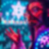 A vibrant digital artwork capturing the essence of NFTs