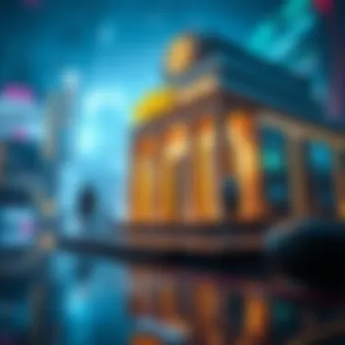 Future Impact of Ubtc Bank on Finance Futuristic depiction of Ubtc Bank's impact on digital finance