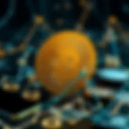 Illustration depicting the concept of blockchain transaction fees