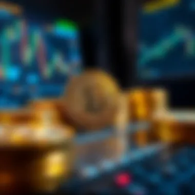 Conceptual Visualization of Cryptocurrency Trading Conceptual visualization of cryptocurrency trading
