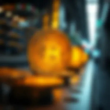 Conceptual illustration of cryptocurrency market cap