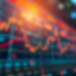Dynamic chart illustrating currency trading volume fluctuations