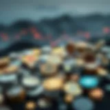 Visual representation of various digital currencies