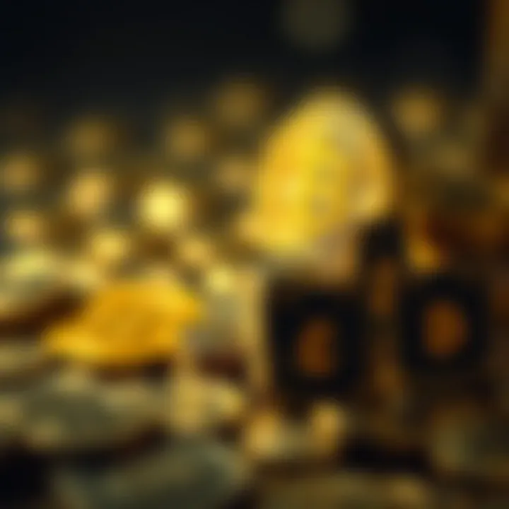Conceptual representation of dollar cost averaging in cryptocurrency