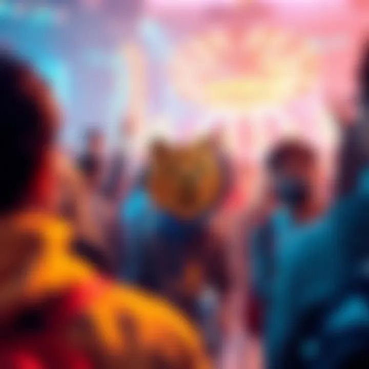 Shiba Coin Community Engagement A vibrant community gathering showcasing Shiba Coin enthusiasts
