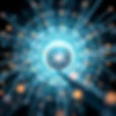 Convergence of AI and Blockchain in SingularityNET Visual representation of AI and blockchain convergence