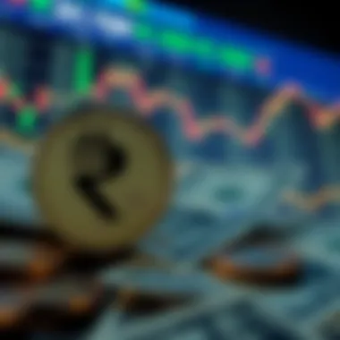 Fluctuating Exchange Rates: INR to USD Visual representation of fluctuating exchange rates between INR and USD
