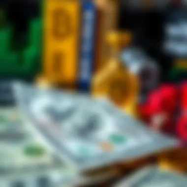 Interplay Between Fiat Currency and Digital Assets Visual representation of the interplay between fiat currency and digital assets