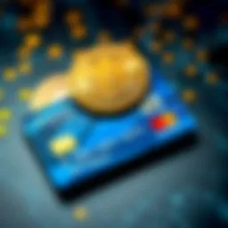 A visual representation of credit cards alongside cryptocurrency symbols