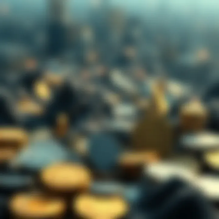 Visual representation of various cryptocurrencies